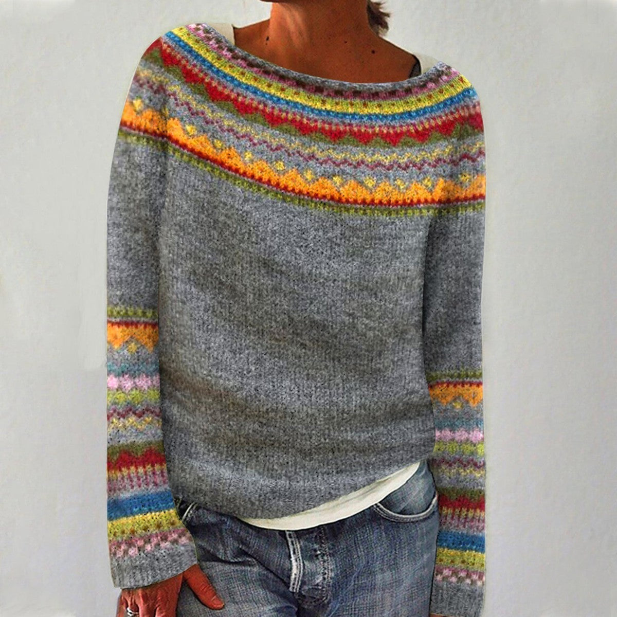 Knitted Sweater | Cozy and Colorful | Relaxed Fit