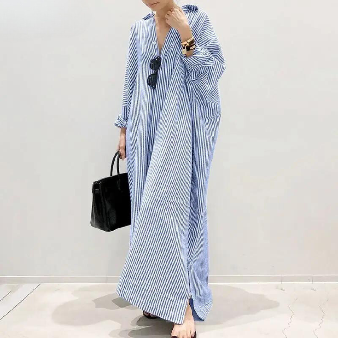 Striped Oversized Maxi Dress | Relaxed Fit | Chic & Comfortable