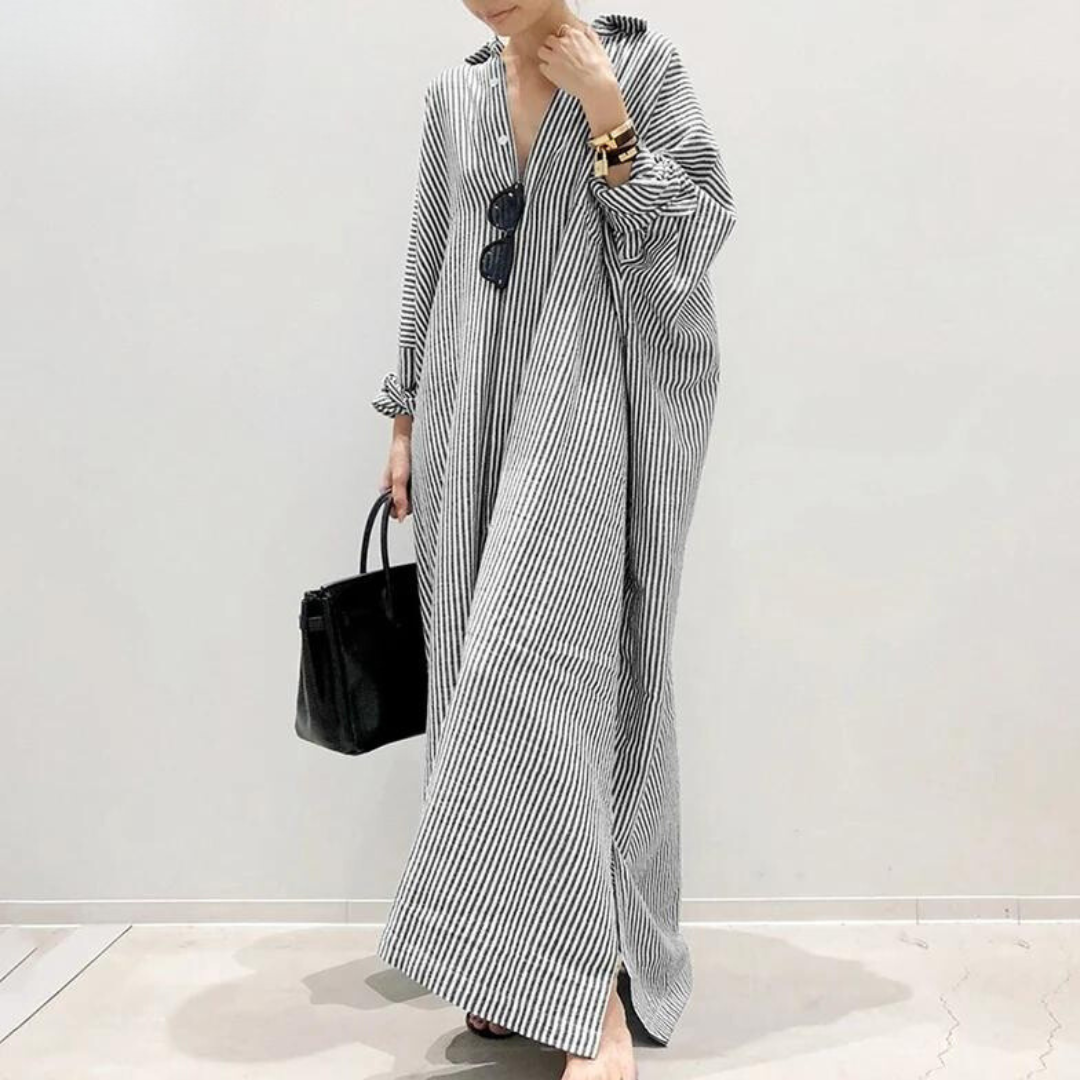 Striped Oversized Maxi Dress | Relaxed Fit | Chic & Comfortable