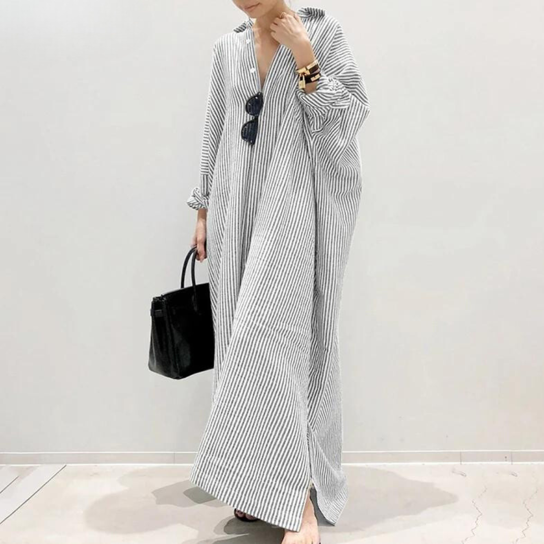 Striped Oversized Maxi Dress | Relaxed Fit | Chic & Comfortable