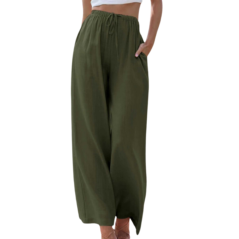 Wide-Leg Pants | Lightweight & Breathable | Drawstring Waist