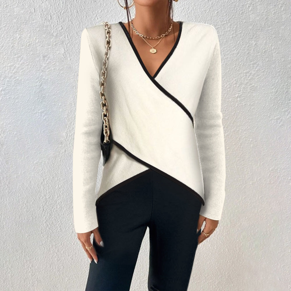 Wrap-Style Blouse | V-Neck | Chic & Flattering