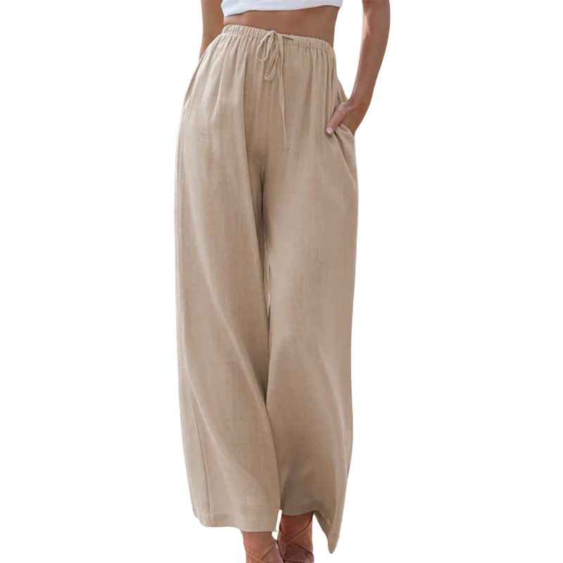 Wide-Leg Pants | Lightweight & Breathable | Drawstring Waist