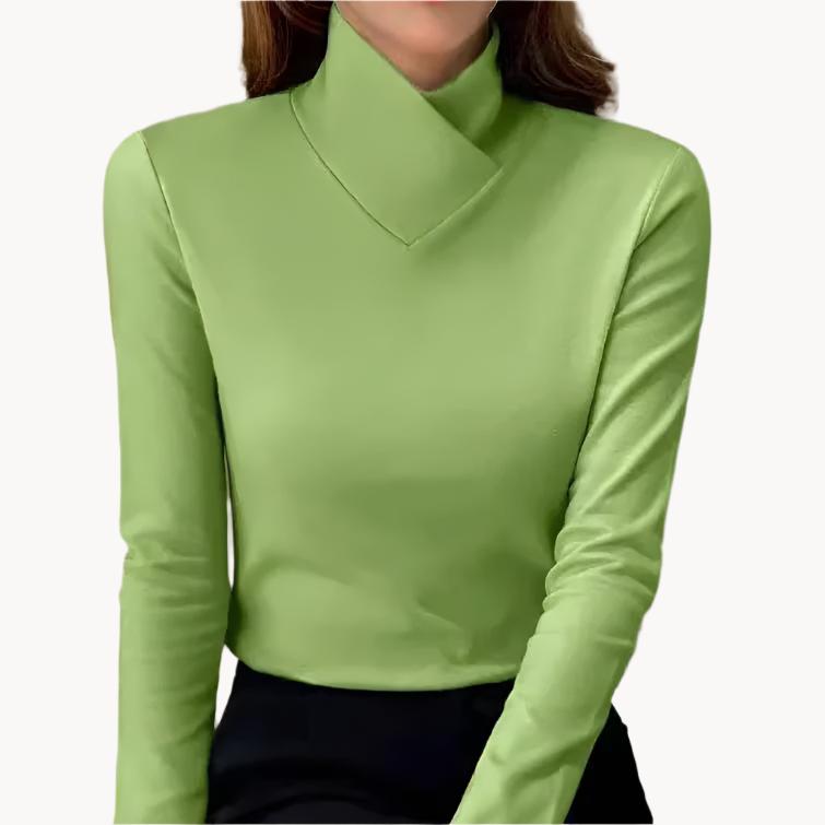 Turtleneck Long-Sleeve Top | Elegant | Soft & Stretchy