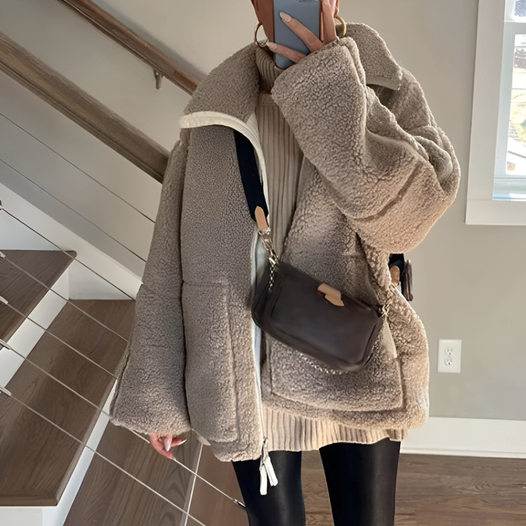 Oversized Teddy Jacket | Soft & Warm | Casual Chic