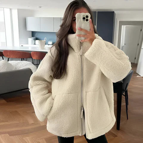 Oversized Teddy Jacket | Soft & Warm | Casual Chic