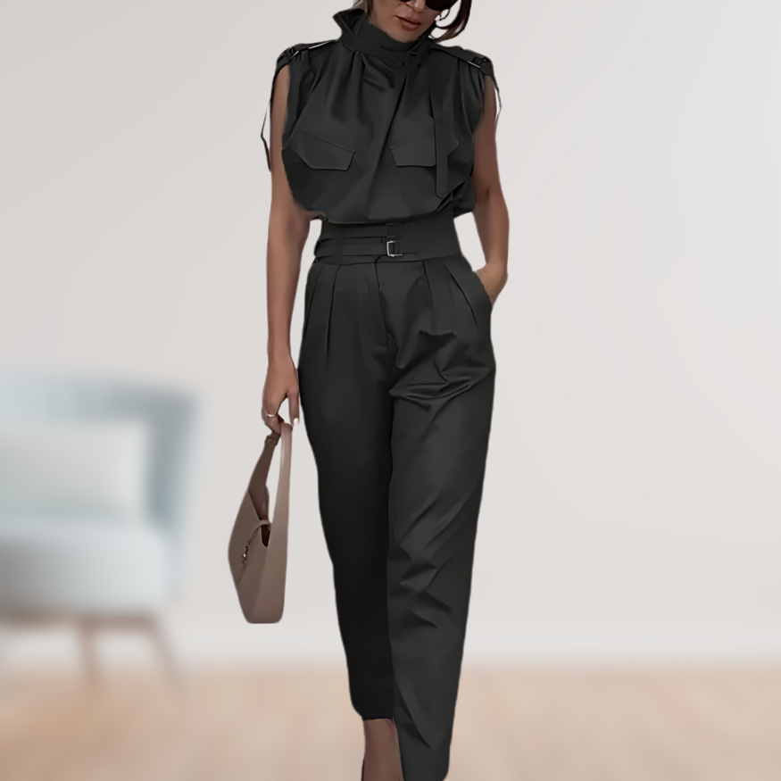 Tailored Belted Jumpsuit | Sophisticated Elegance | Versatile Fit