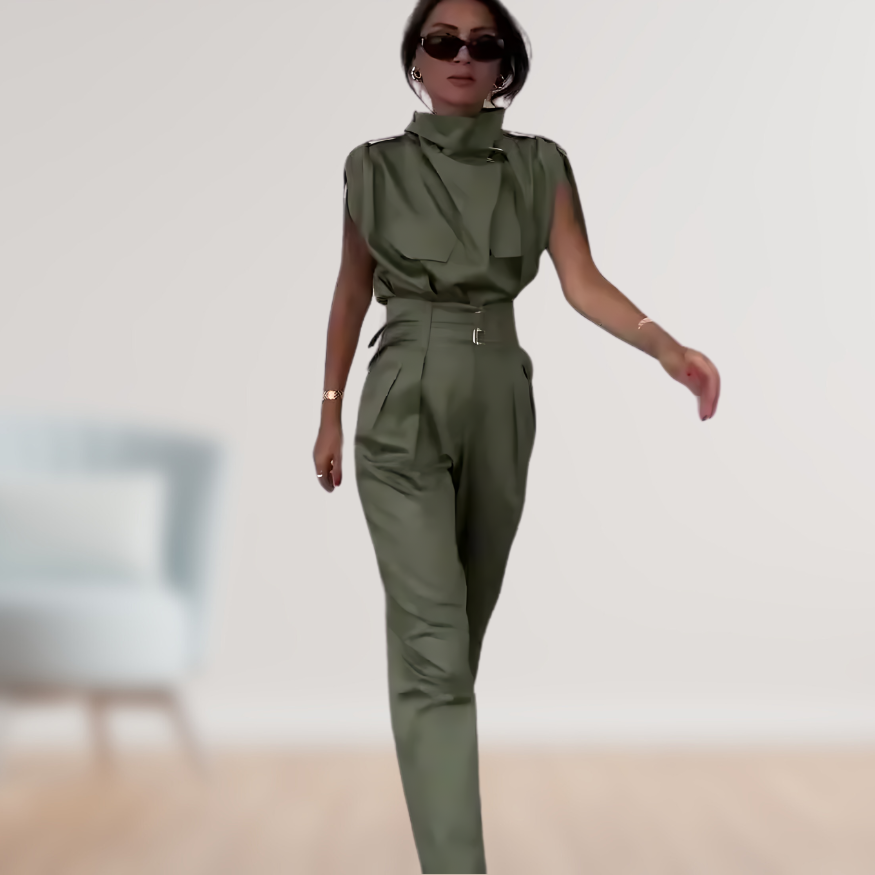 Tailored Belted Jumpsuit | Sophisticated Elegance | Versatile Fit