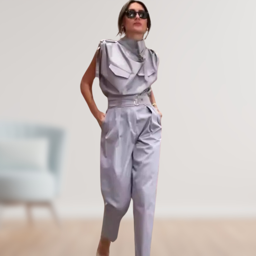 Tailored Belted Jumpsuit | Sophisticated Elegance | Versatile Fit