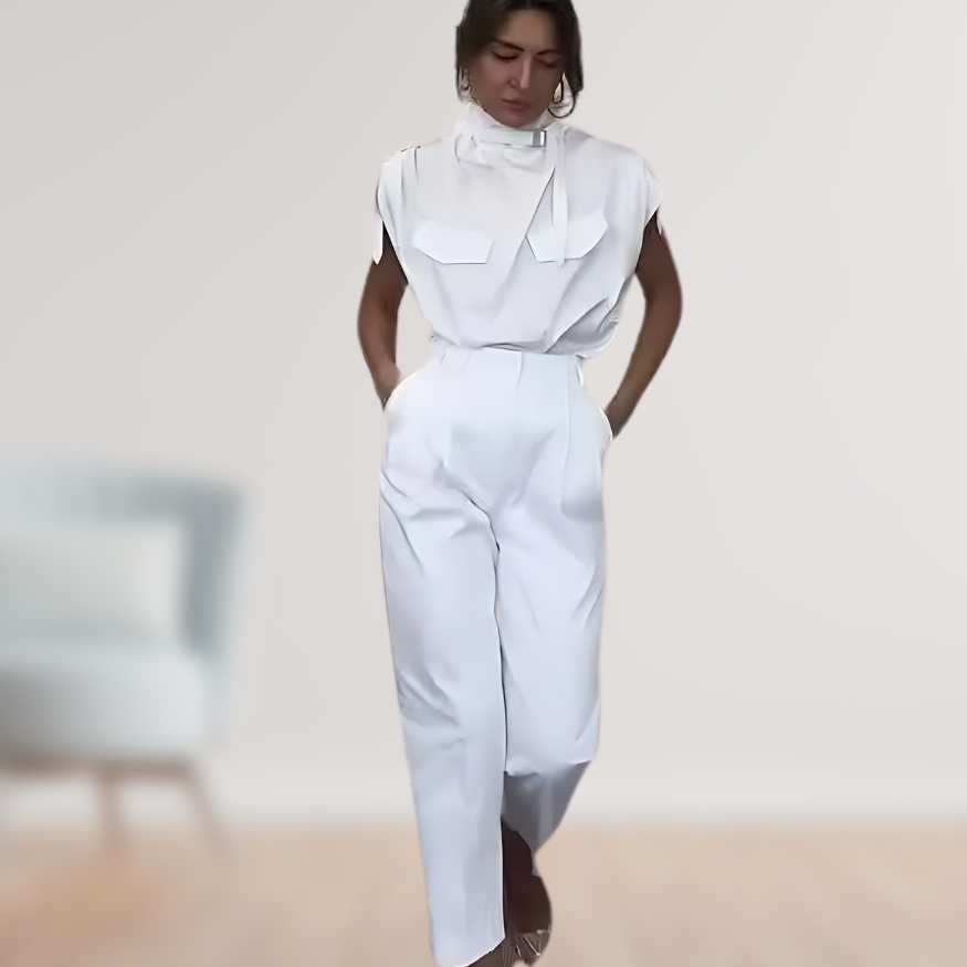 Tailored Belted Jumpsuit | Sophisticated Elegance | Versatile Fit