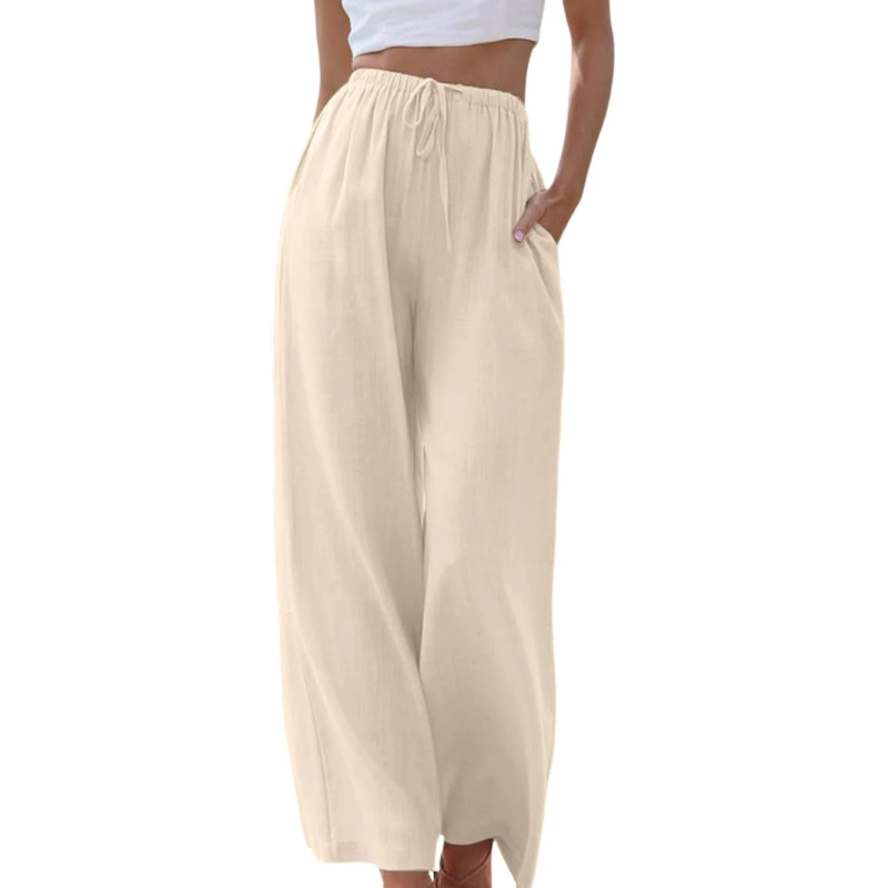 Wide-Leg Pants | Lightweight & Breathable | Drawstring Waist