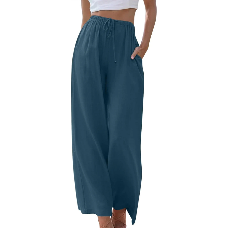 Wide-Leg Pants | Lightweight & Breathable | Drawstring Waist