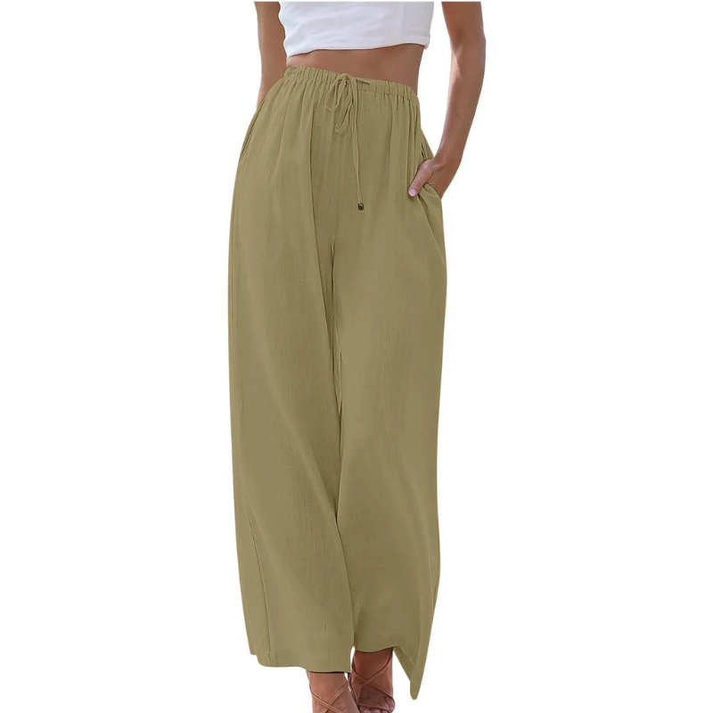 Wide-Leg Pants | Lightweight & Breathable | Drawstring Waist