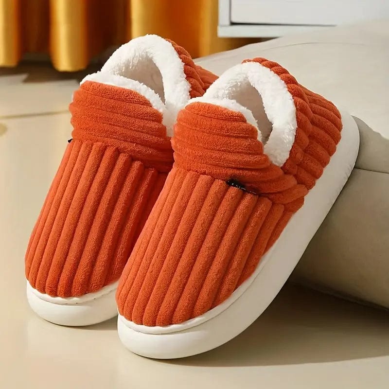 Cozy Corduroy Slippers | Fleece-Lined & Non-Slip | Warm & Comfortable