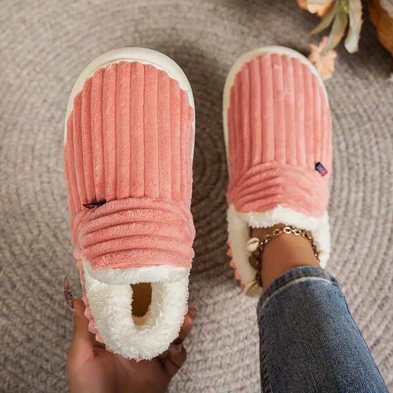 Cozy Corduroy Slippers | Fleece-Lined & Non-Slip | Warm & Comfortable