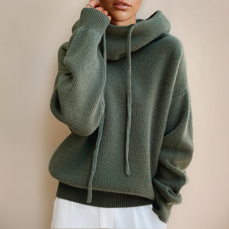 Oversized Knit Hoodie | Wool Blend | Warm and Effortless