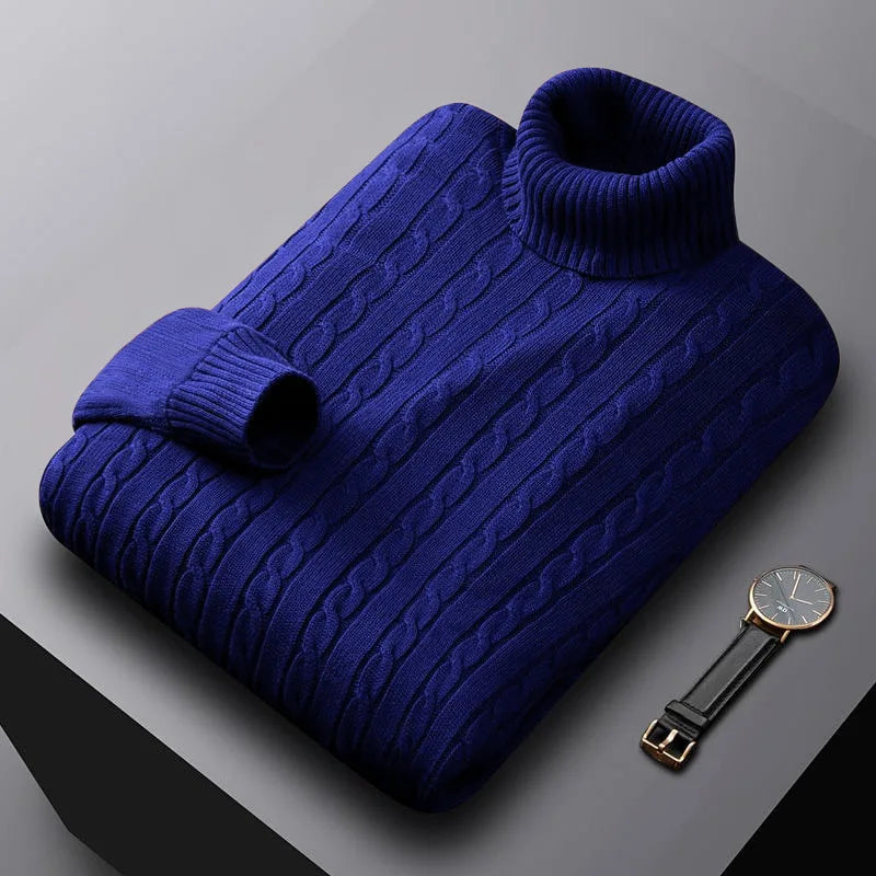 Cable Knit Turtleneck Sweater | Warm & Stylish | Classic Fit