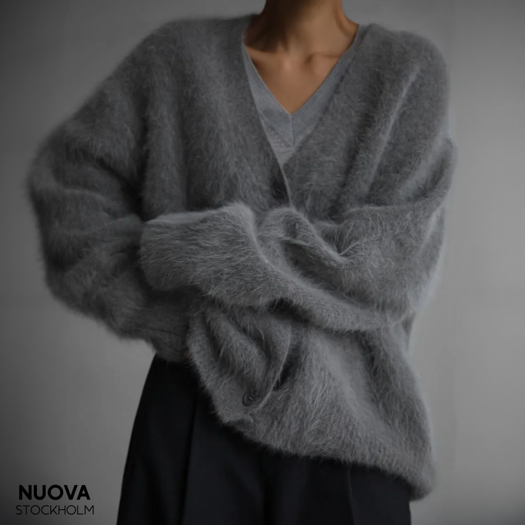 Fuzzy Knit Cardigan | Soft & Warm | Relaxed Fit