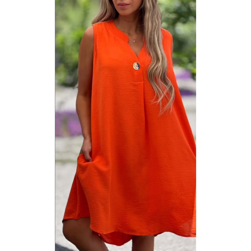 Sleeveless A-Line Dress | Lightweight | Summer Casual