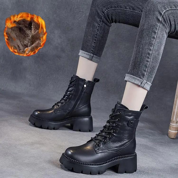 Chunky Combat Boots | Lace-Up | Durable & Stylish