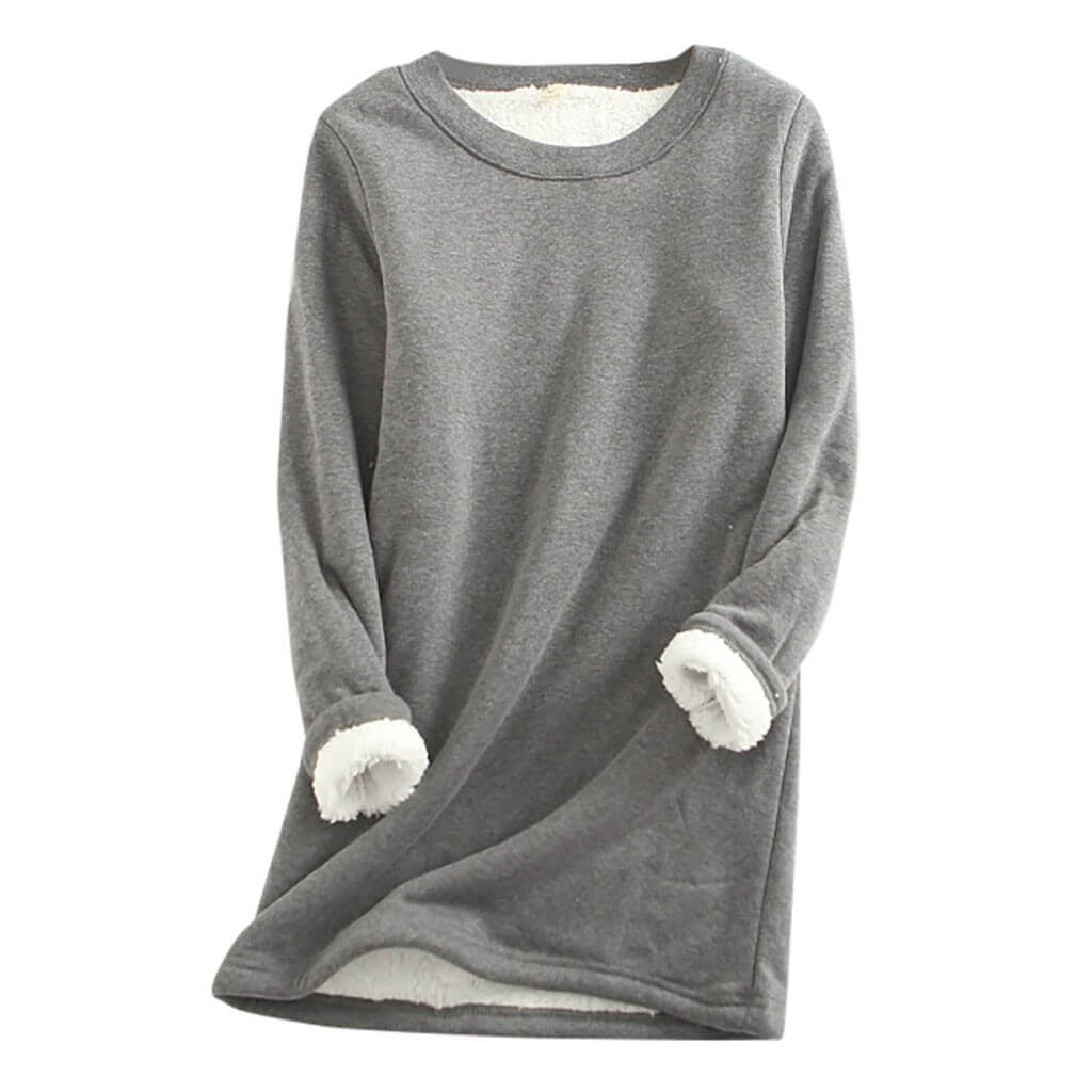 Fleece-Lined Sweatshirt Dress | Warm & Cozy | Casual Comfort